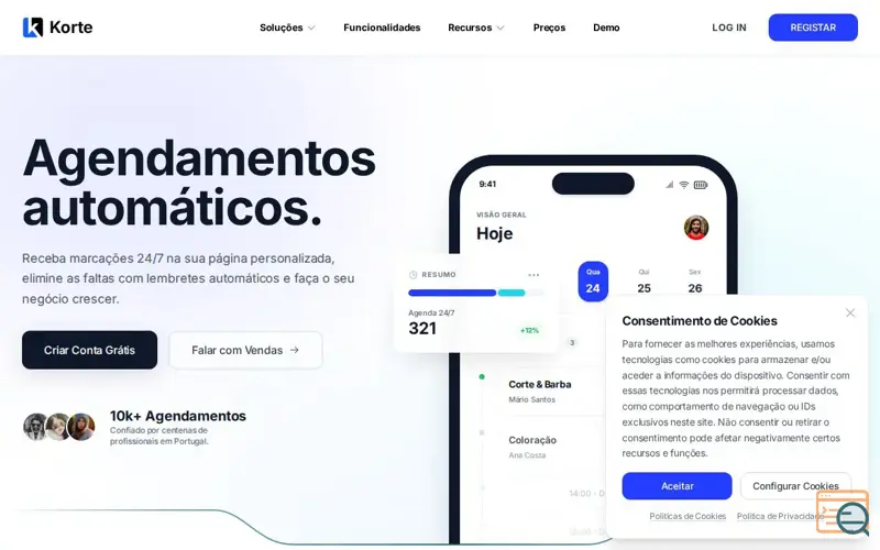 Screenshot of Korte