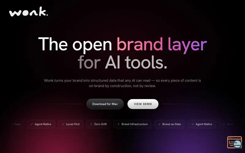 Screenshot of Wonk