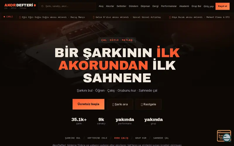 Screenshot of AkorDefteri