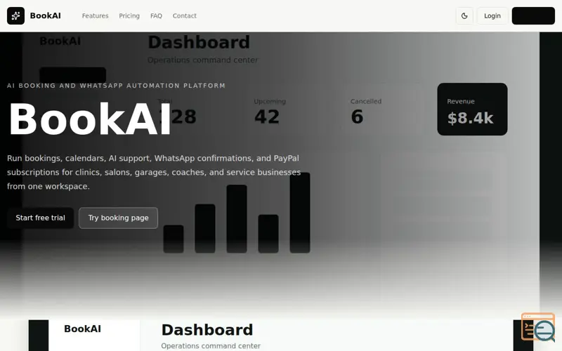 Screenshot of BookAI