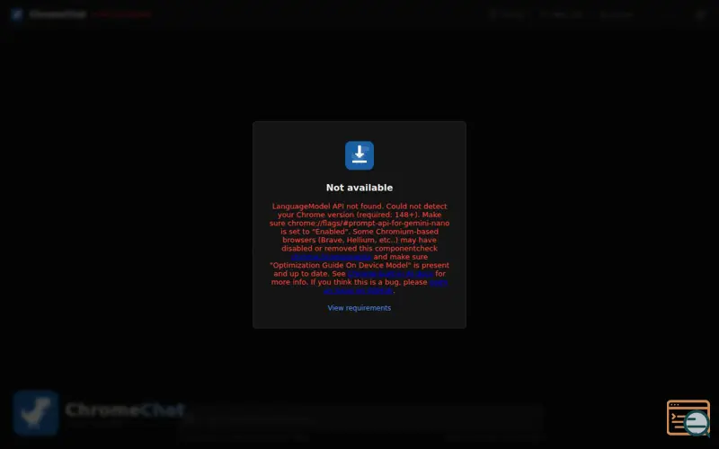 Screenshot of ChromeChat