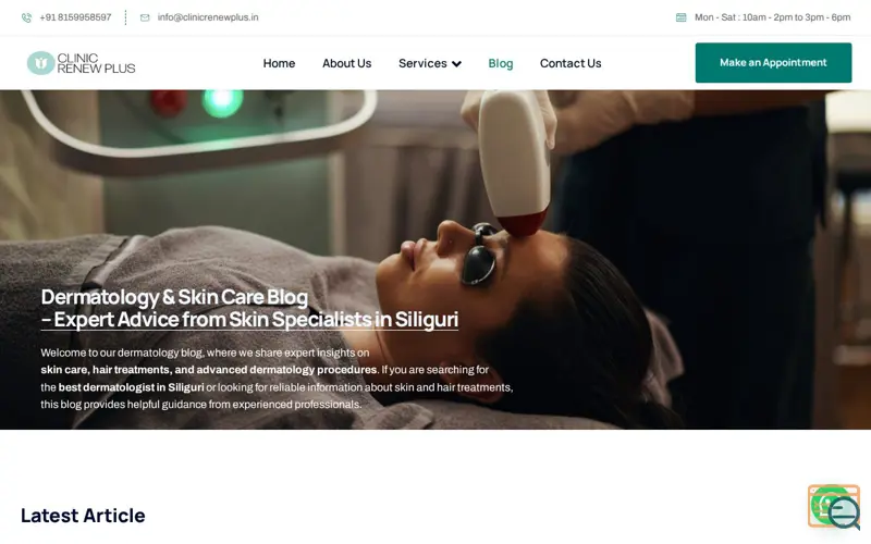 Screenshot of Clinic Renew Plus