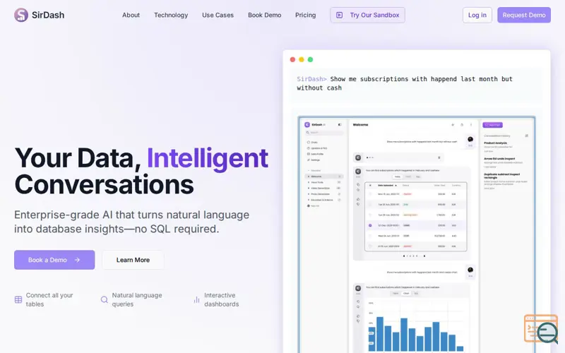 Screenshot of SirDash.ai