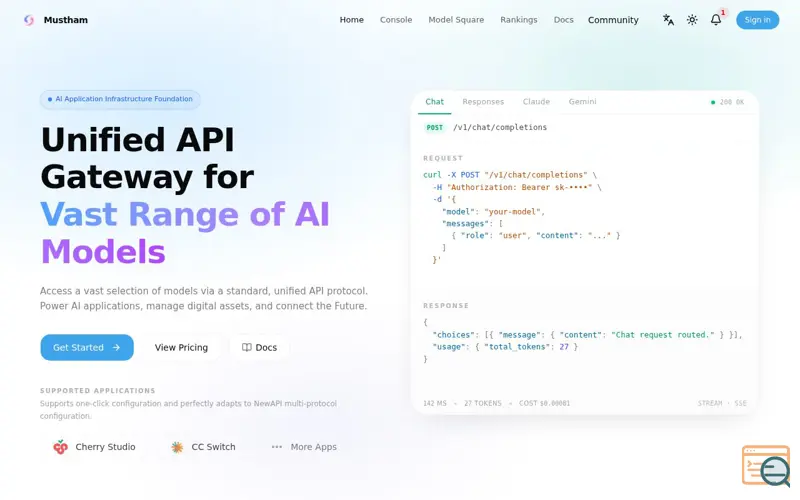 Screenshot of Mustham API