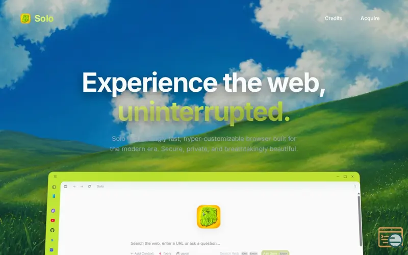 Screenshot of Solo Browser
