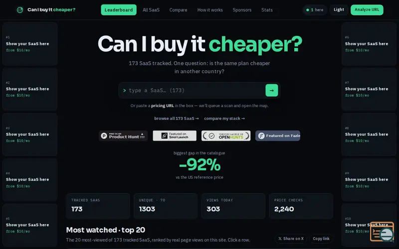 Screenshot of Can I buy it cheaper?
