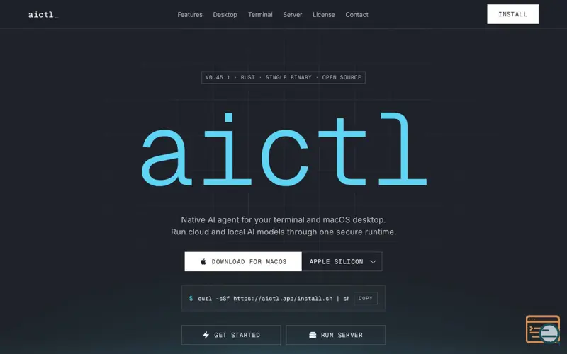 Screenshot of Aictl