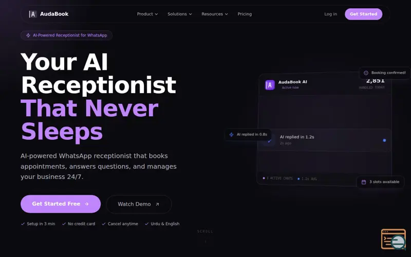 Screenshot of AudaBook