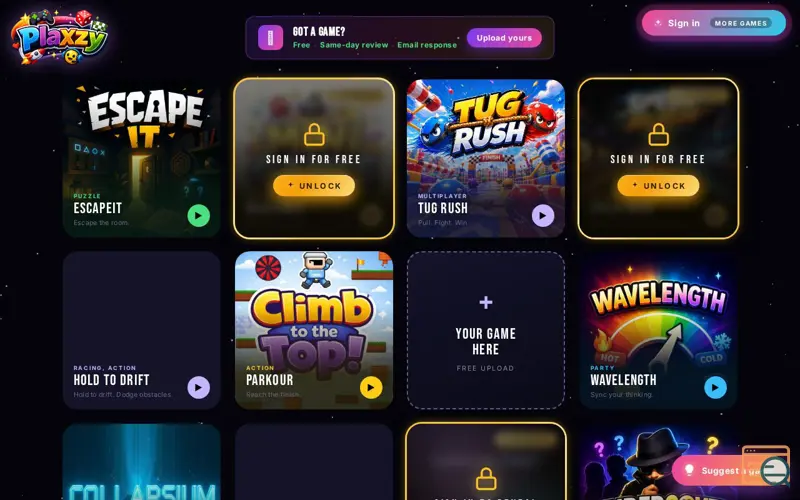 Screenshot of Plaxzy