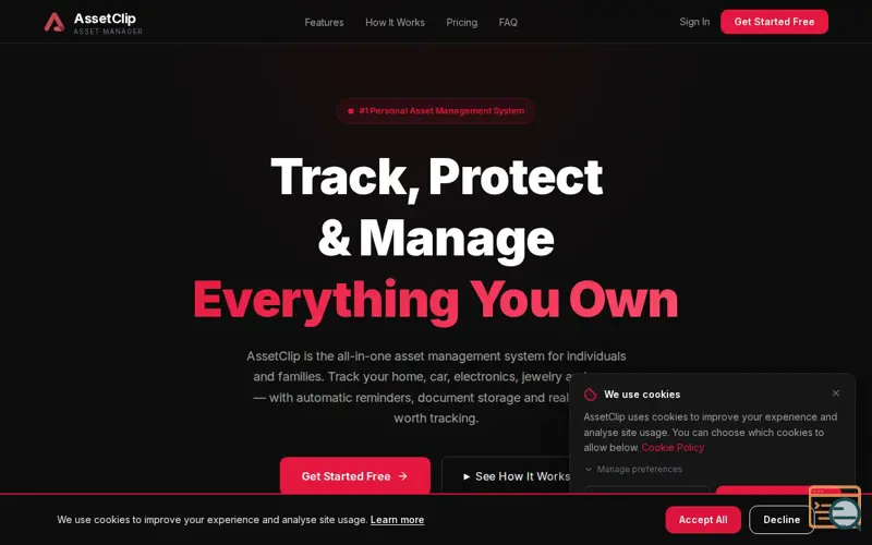 Screenshot of AssetClip