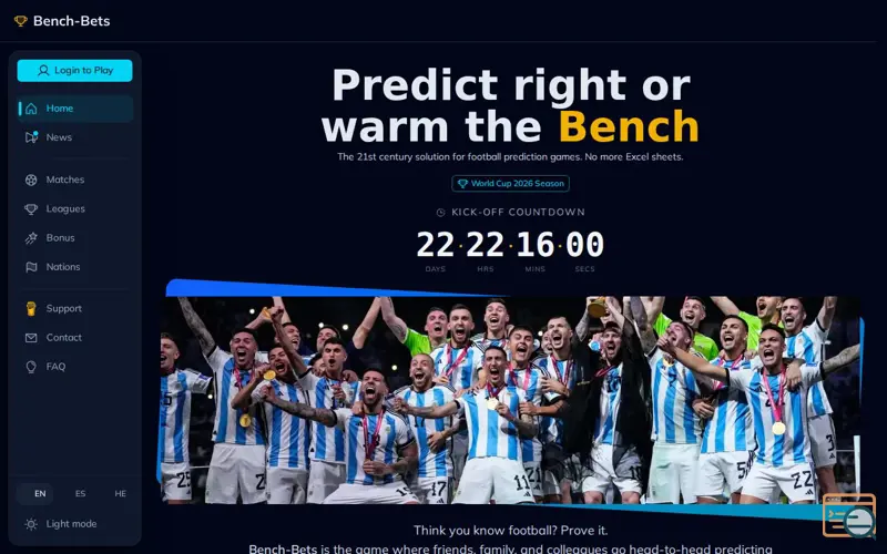Screenshot of Bench-Bets
