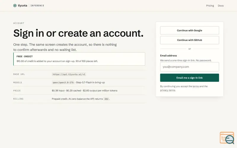 Screenshot of Inference