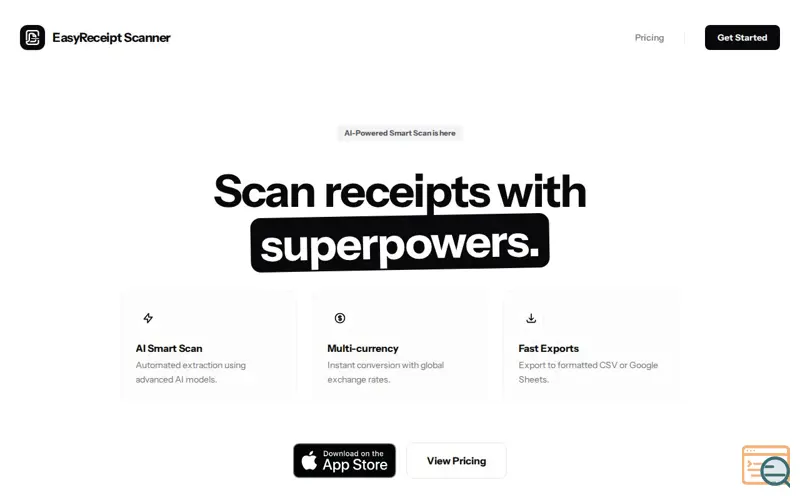 Screenshot of EasyReceipt Scanner