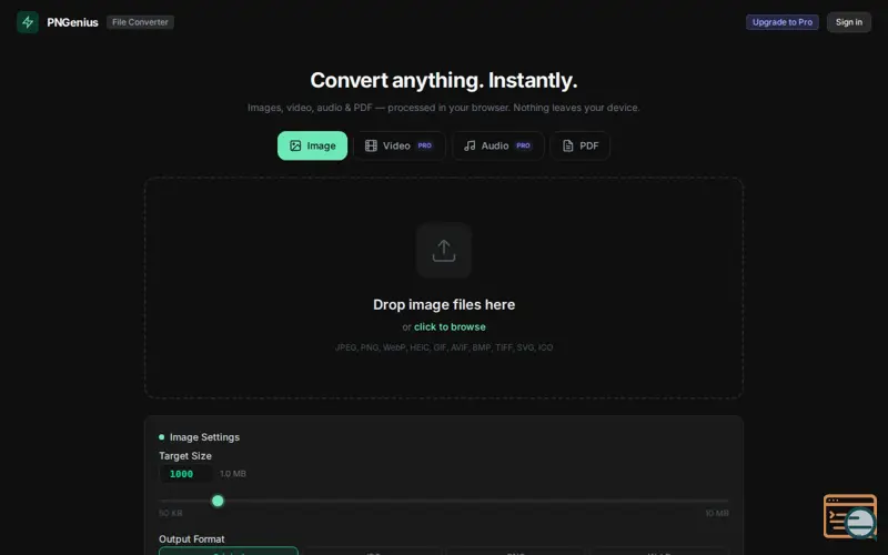 Screenshot of PNGenius