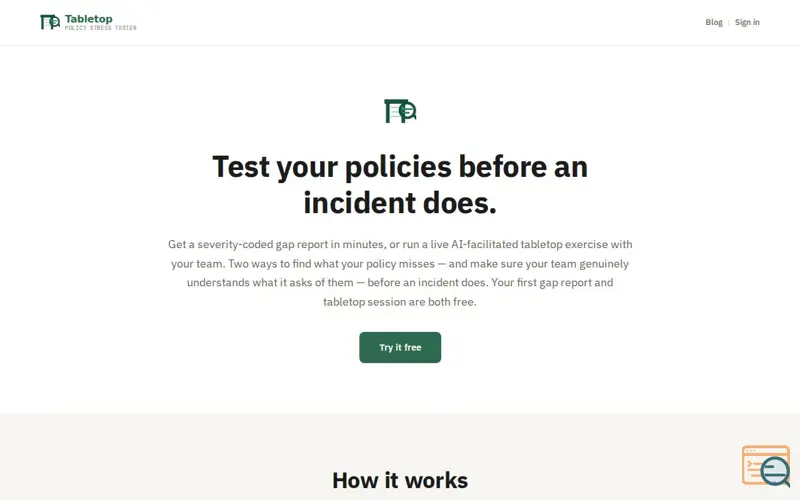 Screenshot of Tabletop