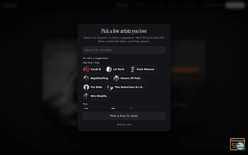 Screenshot of Contour Music