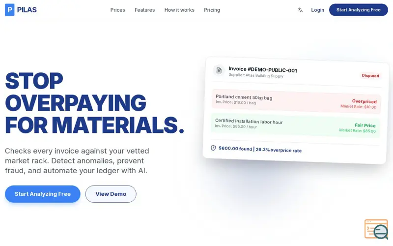 Screenshot of PILAS.AI