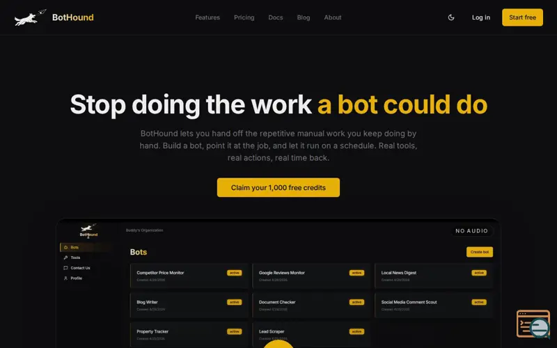 Screenshot of BotHound