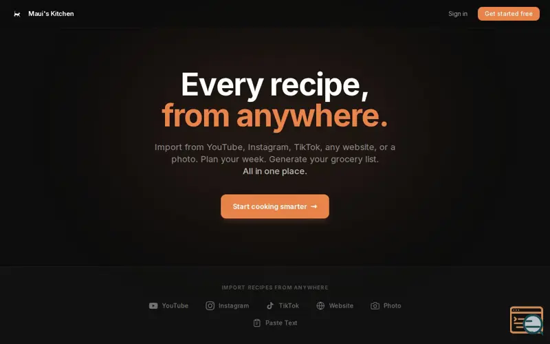 Screenshot of Maui's Kitchen
