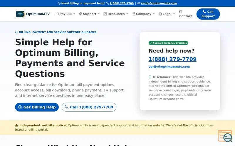 Screenshot of OptimummTV