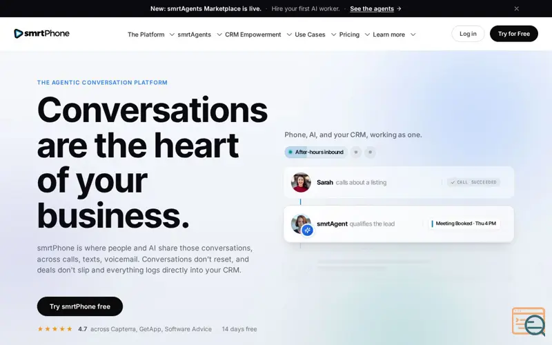 Screenshot of smrtPhone