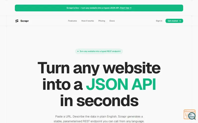 Screenshot of Scrapr