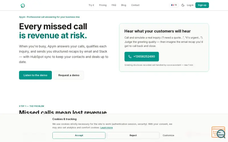 Screenshot of Apym