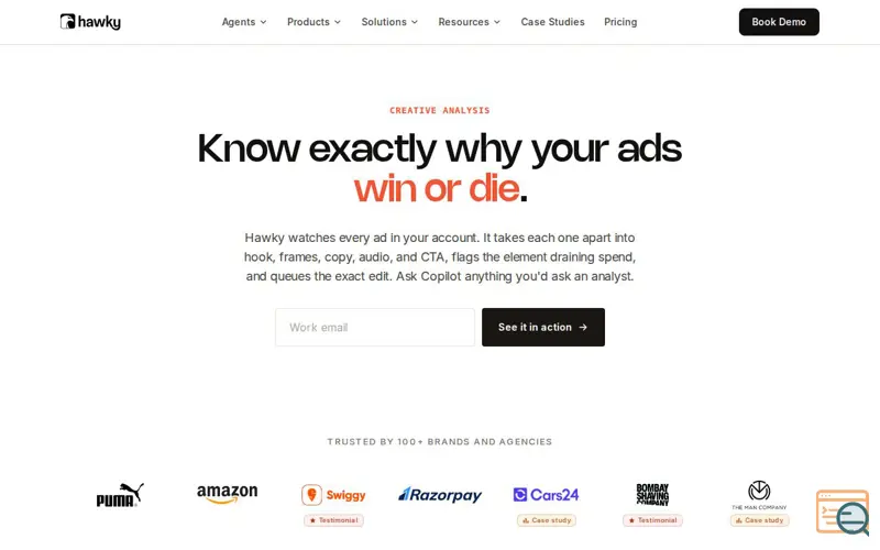 Screenshot of Hawky