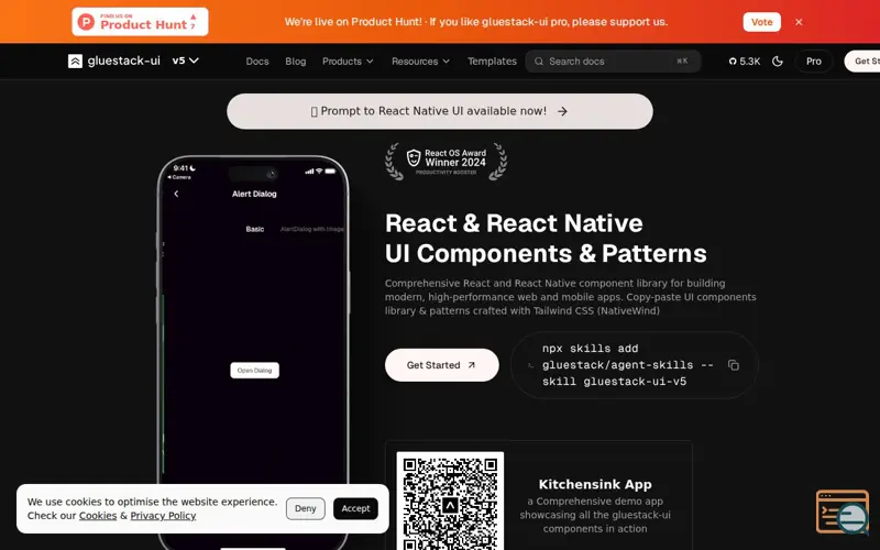 Screenshot of Gluestack
