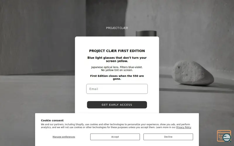 Screenshot of PROJECT CLÆR