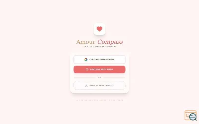 Screenshot of Amour Compass