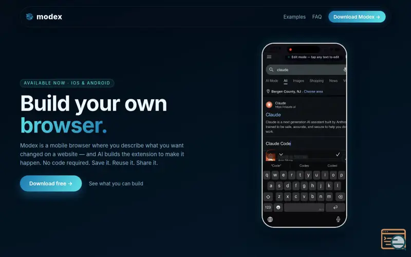 Screenshot of Modex