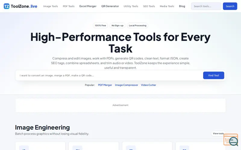 Screenshot of ToolZone