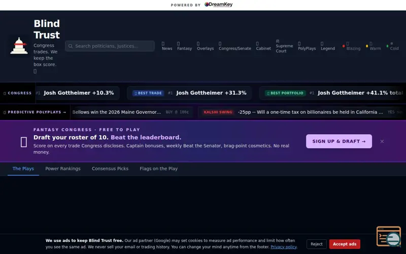 Screenshot of Blind Trust