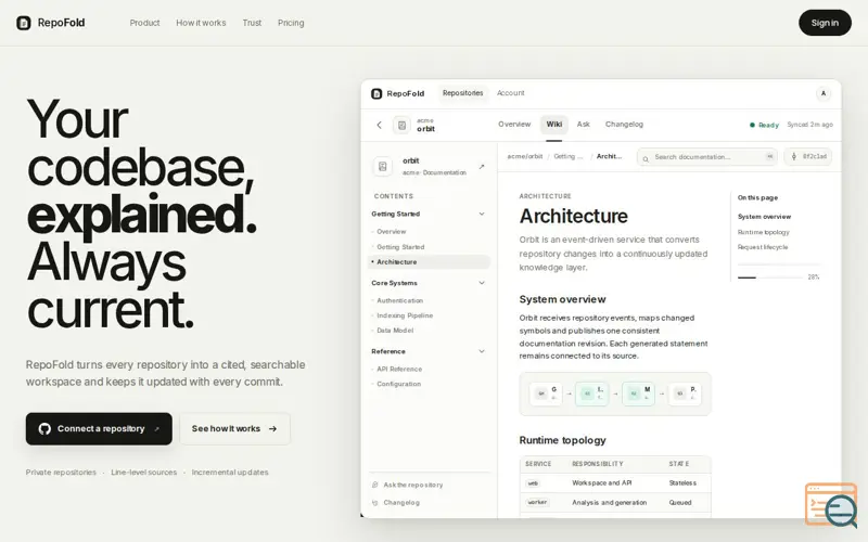 Screenshot of RepoFold