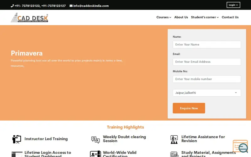 Screenshot of Cad Desk