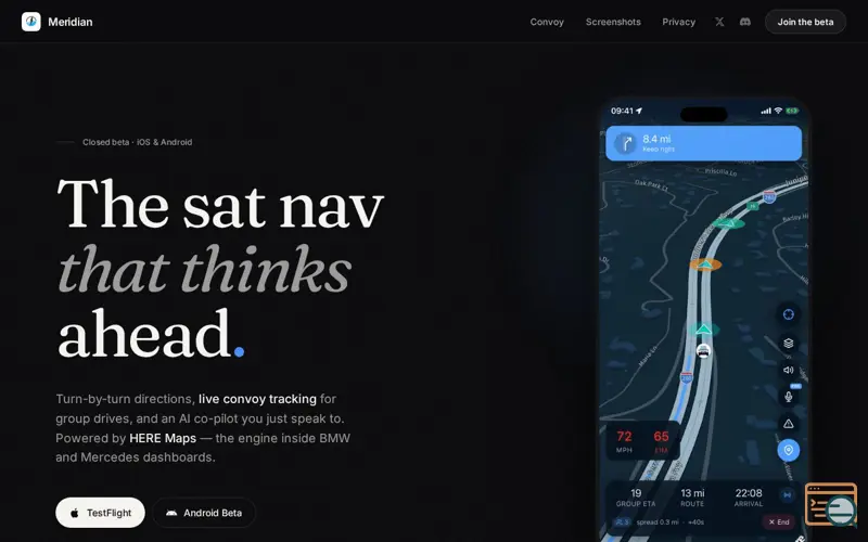 Screenshot of Meridian