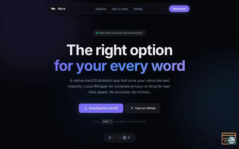 Screenshot of Wave
