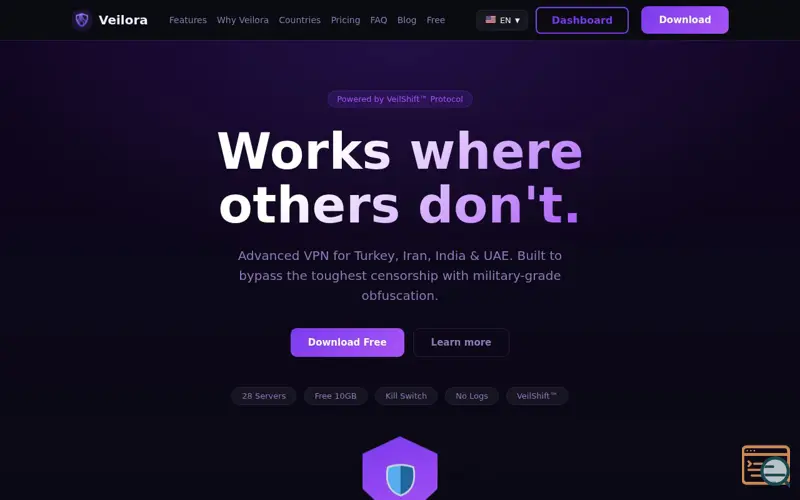Screenshot of Veilora VPN