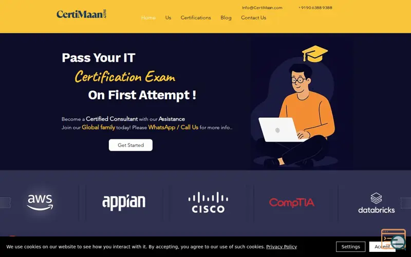 Screenshot of CertiMaan