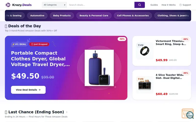 Screenshot of Krazy.Deals