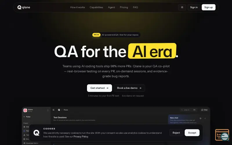 Screenshot of Qlane