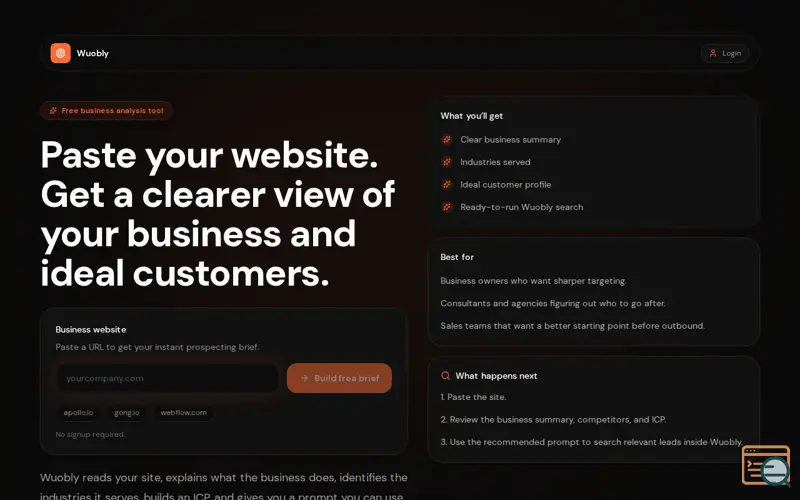 Screenshot of Wuobly, a launch using TrueHost Cloud