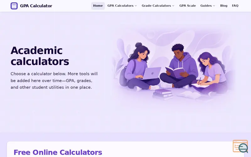 Screenshot of GPA Calculator