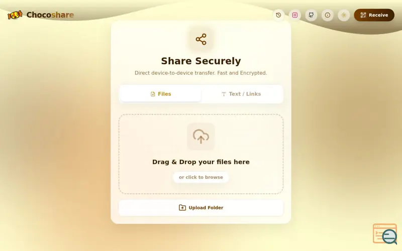 Screenshot of ChocoShare