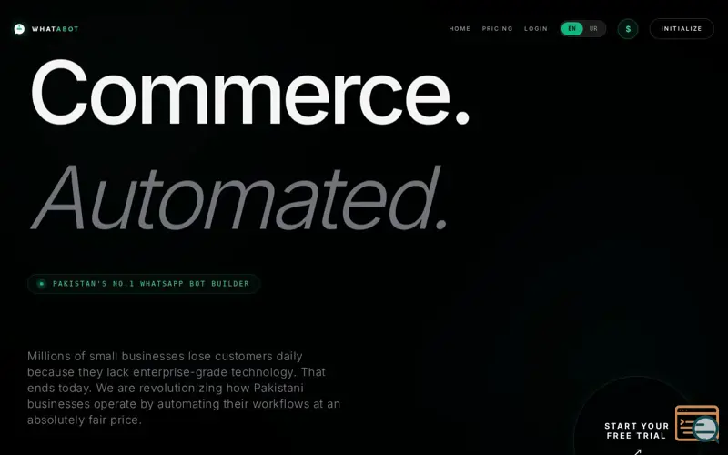 Screenshot of WhatABot 2.0