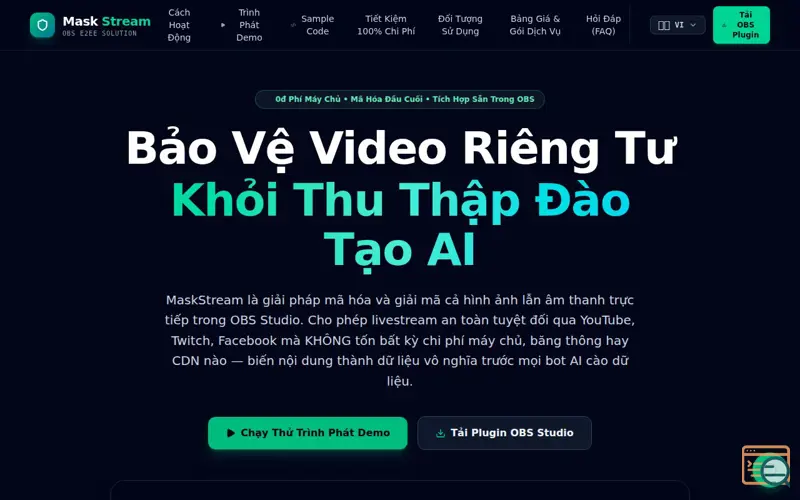 Screenshot of Protect Your Videos From AI Scraping