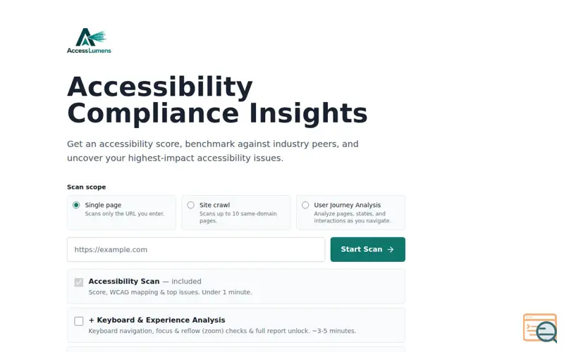 Screenshot of AccessLumens
