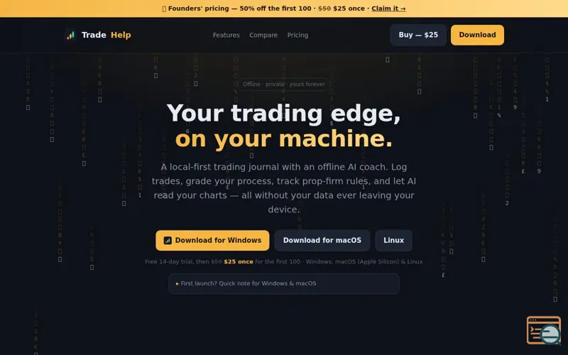 Screenshot of TradeHelp