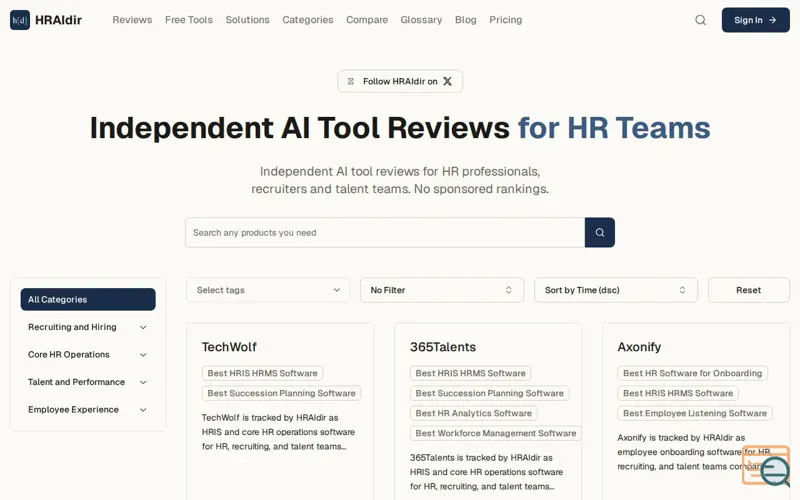 Screenshot of HRAIdir